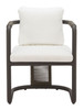 Ciel Ivory (Set of 2) Aluminum and Polyester Dining Chair for Outdoor Use