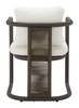 Ciel Ivory (Set of 2) Aluminum and Polyester Dining Chair for Outdoor Use