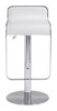 Equino White Steel and Polyurethane Swivel Height-Adjustable Barstool