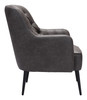 Tasmania Vintage Black Steel and Polyester Accent Chair