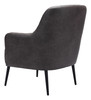 Tasmania Vintage Black Steel and Polyester Accent Chair