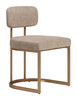 Velar Beige & Bronze (Set of 2) Steel and Polyurethane Dining Chair