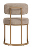 Velar Beige & Bronze (Set of 2) Steel and Polyurethane Dining Chair