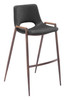 Desi Black & Walnut (Set of 2) Steel and Polyurethane Barstool