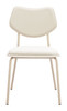 Zeal Light Gray & Beige (Set of 4) Steel and Polyester Dining Chair