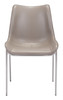 Magnus Brown & Silver (Set of 2) Stainless Steel Dining Chair