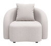Sunny Beige Aluminum and Olefin Accent Chair for Outdoor Use