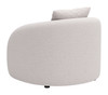 Sunny Beige Aluminum and Olefin Accent Chair for Outdoor Use