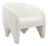 Lopta White Polyester Accent Chair