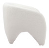 Lopta White Polyester Accent Chair