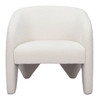 Lopta White Polyester Accent Chair