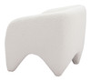 Lopta White Polyester Accent Chair