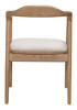 Hosoi Beige Rubberwood and Polyester Dining Chair