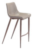 Magnus Brown & Walnut (Set of 2) Steel and Polyurethane Barstool