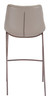 Magnus Brown & Walnut (Set of 2) Steel and Polyurethane Barstool