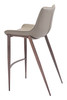 Magnus Brown & Walnut (Set of 2) Steel and Polyurethane Barstool