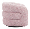 Refine Pink Tweed Steel and Polyester Swivel Chair