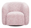 Refine Pink Tweed Steel and Polyester Swivel Chair