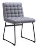 Pago Gray (Set of 2) Steel and Polyester Dining Chair