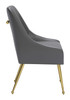 Maxine Gray & Gold Steel and Polyurethane Dining Chair
