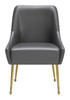 Maxine Gray & Gold Steel and Polyurethane Dining Chair