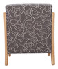 Runa Gray & Natural Rubberwood and Polyester Accent Chair