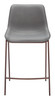 Magnus Slate Gray & Walnut (Set of 2) Steel and Polyurethane Counter Stool