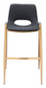 Desi Black & Gold (Set of 2) Steel and Polyurethane Barstool