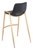 Desi Black & Gold (Set of 2) Steel and Polyurethane Barstool