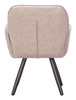 Sieve Beige (Set of 2) Aluminum and Olefin Swivel Dining Chair
