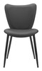 Prestige Black (Set of 2) Steel and Polyurethane Dining Chair