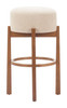 Nade Beige & Walnut (Set of 2) Rubberwood and Polyester Barstool