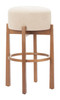 Nade Beige & Walnut (Set of 2) Rubberwood and Polyester Barstool