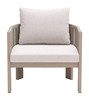 Rebel Beige Aluminum and Polyester Accent Chair for Outdoor Use