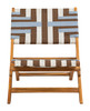 Sunshine Multicolor Acacia Wood Lounge Chair for Outdoor Use