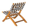 Sunshine Multicolor Acacia Wood Lounge Chair for Outdoor Use