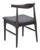 Tuzka Gray & Espresso (Set of 2) Rubberwood and Polyester Dining Chair