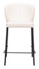 Linz Cream (Set of 2) Steel and Polyurethane Stackable Counter Stool