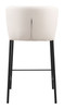 Linz Cream (Set of 2) Steel and Polyurethane Stackable Counter Stool