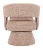 Liva Frosty Brown Polyester Swivel Chair