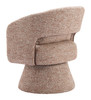 Liva Frosty Brown Polyester Swivel Chair