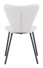 Torlo White (Set of 2) Steel and Polyurethane Stackable Dining Chair