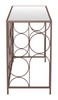 Convale Bronze Glass and Steel Rectangular Console Table