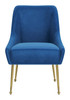 Maxine Navy Blue & Gold Steel and Polyester Dining Chair