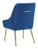 Maxine Navy Blue & Gold Steel and Polyester Dining Chair