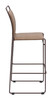 Verbena Brown (Set of 2) Steel and Polyurethane Stackable Barstool