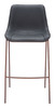 Magnus Black & Walnut (Set of 2) Steel and Polyurethane Barstool