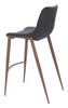 Magnus Black & Walnut (Set of 2) Steel and Polyurethane Barstool