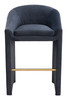 Emas Midnight Gray Steel and Polyester Barstool
