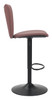 Elevate Brown (Set of 2) Steel and Polyurethane Swivel Barstool